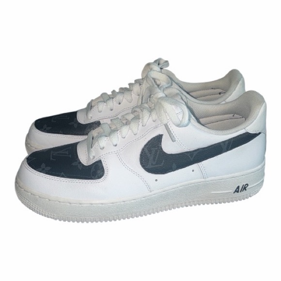 Nike White Custom LV Air Force 1 Black and White Men’s/Women’s Sneakers Size 10 - Picture 4 of 9